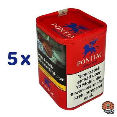 Pontiac American Blend Zigarettentabak Dose 5x 120g