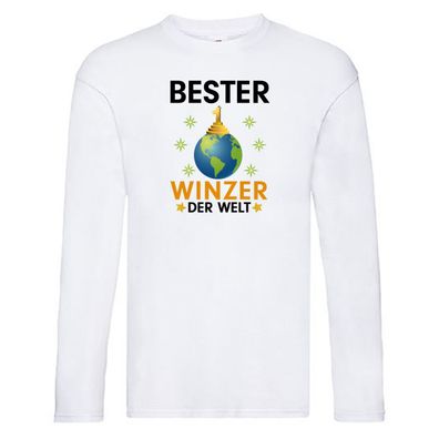 Welt Bester Winzer | Weinbauer | Wein Long Sleeve Weiß