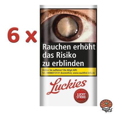 Lucky Strike Original Red/Rot Pouch Drehtabak 6x 30g