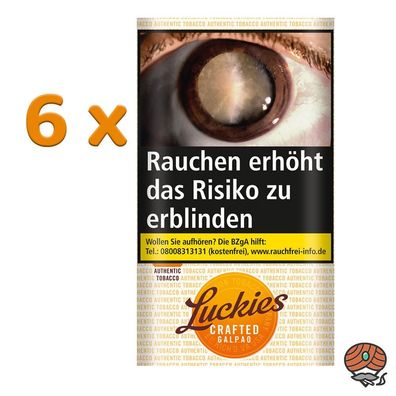 6x Lucky Strike Crafted Galpao Pouch Drehtabak à 30g