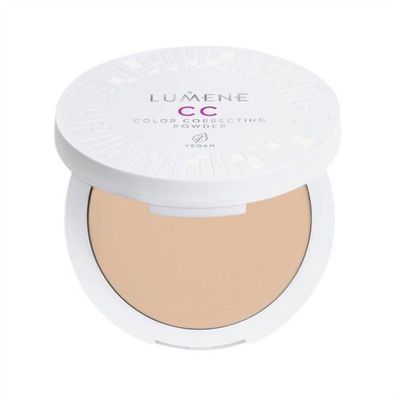 Lumene CC Korrekturpuder, Farbton 2, 10g - Perfektionierender Kompaktpuder fuer e