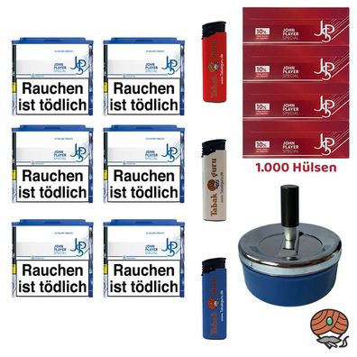 JPS/John Player Special Blue Blau Tabak 6x 36g + Extra Hülsen + Zubehör