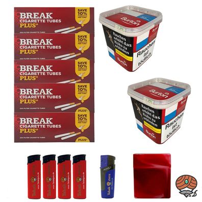 Burton Red Volumentabak MEGA Box 2x 270g, 1000 Hülsen + Zubehör