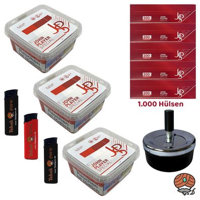 JPS/John Player Special Volumentabak Mega Box 3x 130g, Hülsen, Drehascher, Feuer