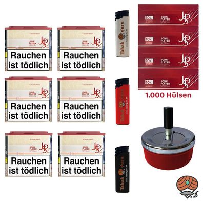 JPS John Player Special Just Red Tabak 6x 36g, JPS Extra Hülsen, Zubehör