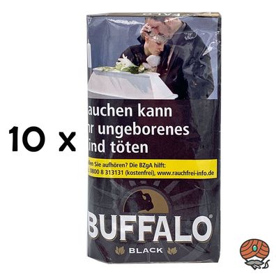 Buffalo Black Feinschnitt Drehtabak Beutel 10x 40g