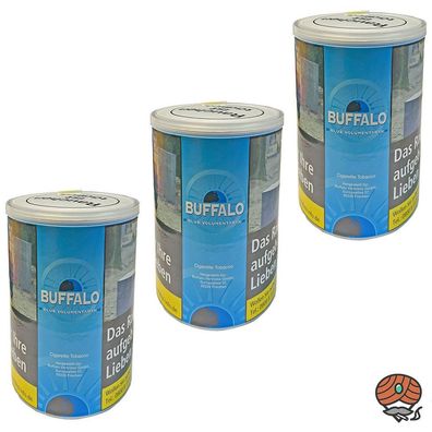 Buffalo Blue / Blau Volumentabak - Stopftabak Dose 3x 75g