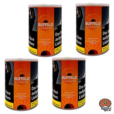 Buffalo Red / Rot Volumentabak - Stopftabak Dose 4x 75g