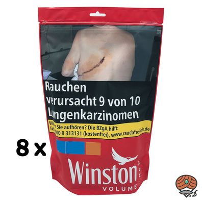 Winston Red / Rot Volumentabak Beutel 8x 105g