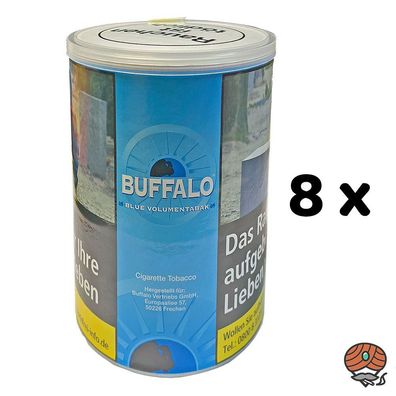 Buffalo Blue / Blau Volumentabak - Stopftabak Dose 8x 75g