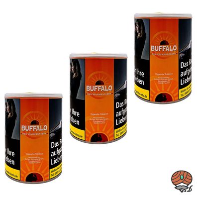 Buffalo Red / Rot Volumentabak - Stopftabak Dose 3x 75g