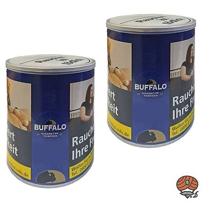 Buffalo Blue/Blau Feinschnitt Zigarettentabak/Drehtabak Dose 2x 140g