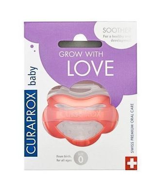 Curaprox Baby Schnuller Orange Groesse 0, 1 Stueck