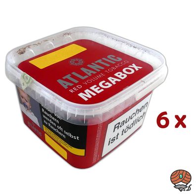 Atlantic Red Tabak / Volumentabak / Stopftabak / Zigarettentabak Megabox 6x 150g