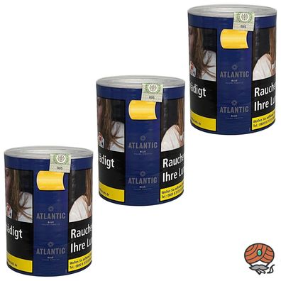 Atlantic Blue Tabak/Volumentabak/Stopftabak/Zigarettentabak Dose Dose 3x 65g