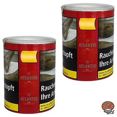 Atlantic Red Tabak/Volumentabak/Stopftabak/Zigarettentabak Dose 2x 65g