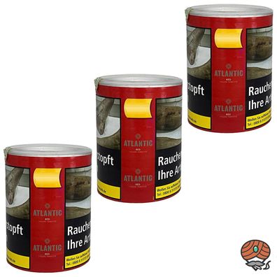 Atlantic Red Tabak/Volumentabak/Stopftabak/Zigarettentabak Dose 3x 65g
