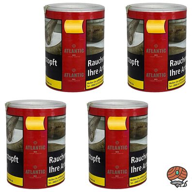 Atlantic Red Tabak/Volumentabak/Stopftabak/Zigarettentabak Dose 4x 65g