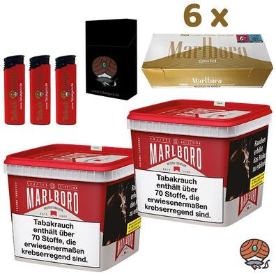 Marlboro Crafted Selection Mega Box Volumentabak 2x 230g + Gold Hülsen + Zube