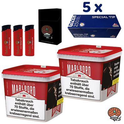 Marlboro Crafted Selection Mega Box Tabak 2x 230g, Gizeh Special Tip Hülsen