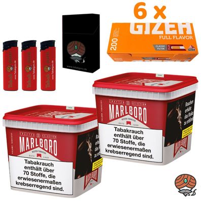 Marlboro Crafted Selection Volumentabak 2x 230g, Gizeh Full Flavor, Hülsen