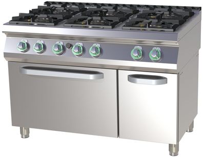 Gastronomie Hotel Küche Gastronomie Thermik Serie 700 Gasherd mit Elektro-Backofen
