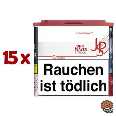 JPS John Player Special Red / Rot XL Volumentabak - Tabak Dose 15x 36g