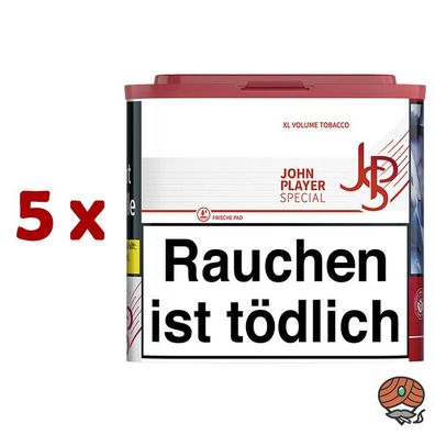 JPS John Player Special Red / Rot XL Volumentabak - Tabak Dose 5x 36g