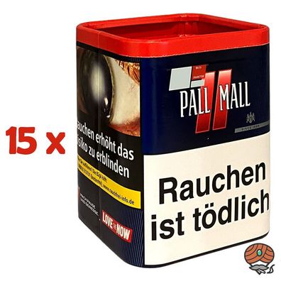 Pall Mall Red Volumentabak / Tabak / Stopftabak Dose 15x 43g