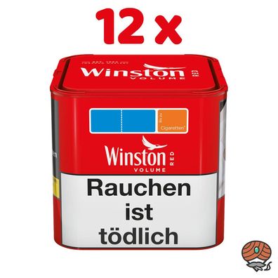 Winston Volume Red/Rot Zigarettentabak S Dose 12x 36g