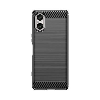 Sony Xperia 5 V Carbon Schutzetui - Schwarz