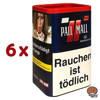 Pall Mall Red Volumentabak / Tabak XXL Dose 6x 80g