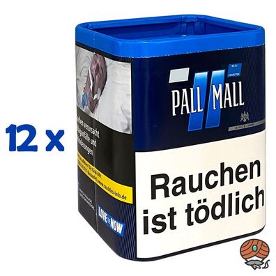Pall Mall Blue / Blau Zigarettentabak / Stopftabak L Dose 12x 43g