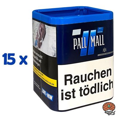 Pall Mall Blue / Blau Zigarettentabak / Stopftabak L Dose 15x 43g