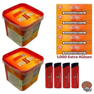 Pall Mall Tabak/Volumentabak Maxi Box 2x 263g, Allround Hülsen, Feuerz