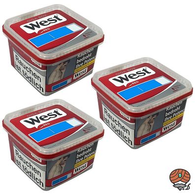West Red / Rot Volumentabak Giga Box 3x 170g