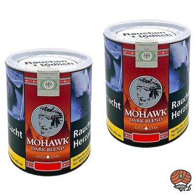 Mohawk Dark Blend Feinschnitt Tabak Dose 2x 100g