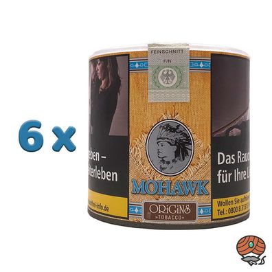 Mohawk Origins (o. Zusätze) Tobacco Feinschnitt- / Zigarettentabak Dose 6x 70g