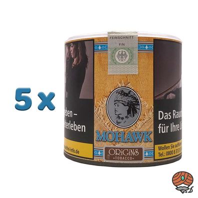 Mohawk Origins (o. Zusätze) Tobacco Feinschnitt- / Zigarettentabak Dose 5x 70g