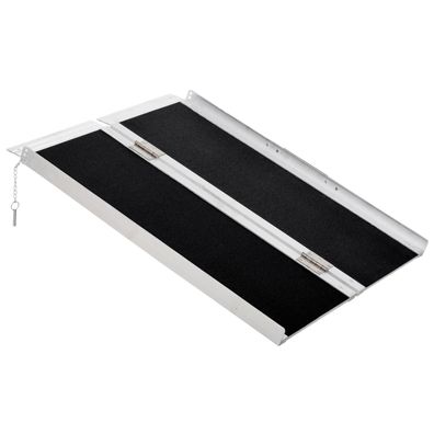 Rollstuhlrampe Auffahrrampe für Rollstühle und Rollatoren mit 270 kg Belastbar