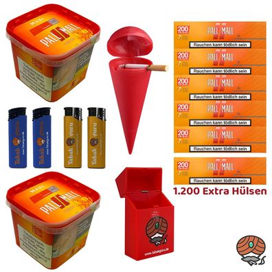 Pall Mall Allround Maxi Box 2x 263g Tabak, Xtra Hülsen, Strandascher, Box