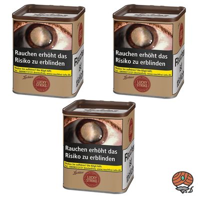 3x Lucky Strike Origins USA Red Tabak Dose à 64g ohne Zusätze