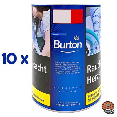Burton Blue / Blau Feinschnitt Tabak Dose 10x 120g