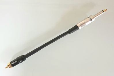 Mogami 2549 / HighEnd Adapter / asymmetrisch / RCA male auf Jack 6,3 male / black