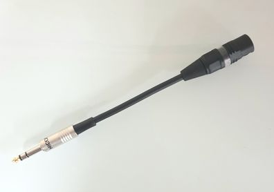 Mogami 2549 / HighEnd Adapter / symmetrisch / Jack 6,3 male auf XLR male / black