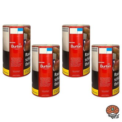 Burton Red / Rot Volumentabak / Zigarettentabak XXL Dose 4x 90g