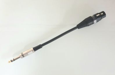 Mogami 2549 / HighEnd Adapter / symmetrisch / XLR female auf 6,3 Jack male / black