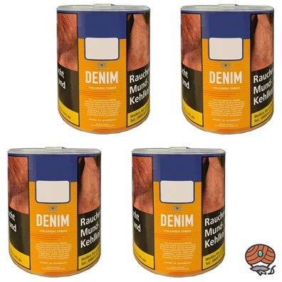 4x Denim Volumentabak / Stopftabak Dose à 65g