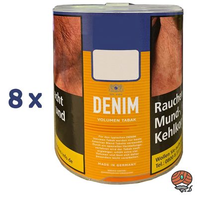 Denim Volumentabak / Stopftabak Dose 8x 60g