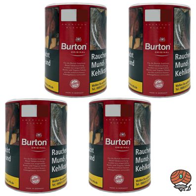 Burton Original Feinschnitt Tabak / Stopf- Drehtabak Dose 4x 120g